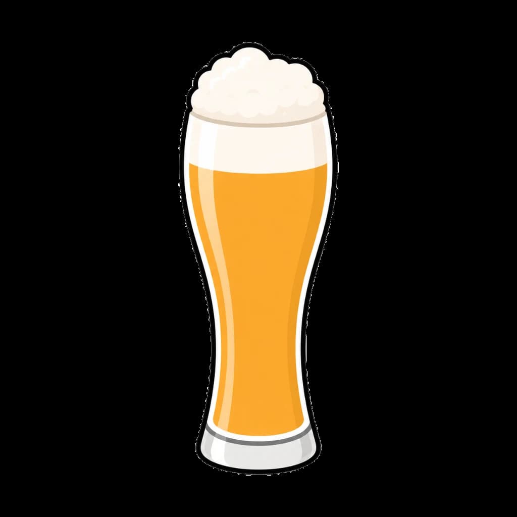 Weissbier transparent sticker sample